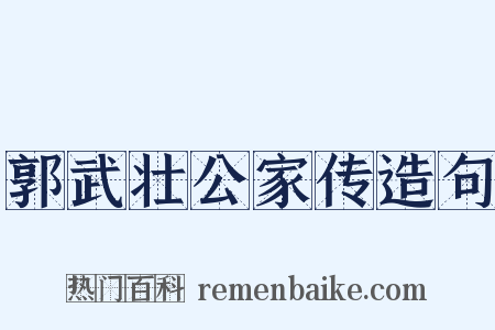 郭武壮公家传造句是什么意思的图片